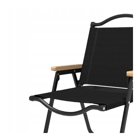 Składane krzesło ogrodowe, turystyczne, kempingowe, czarne KRT09CZ