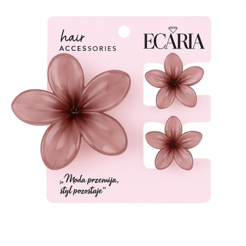 Zestaw spinek do włosów klamer 3w1, kwiat XL + 2 szt. mini spinek SP440