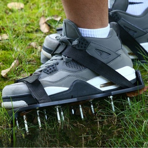 Aerator sandałowy z kolcami, wertykulator na buty, duzy, czarny AS03