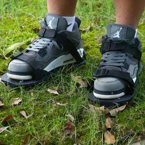 Aerator sandałowy z kolcami, wertykulator na buty, duzy, czarny AS03