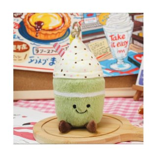 Brelok do kluczy pluszowy uśmiechnięta MATCHA z bitą śmietaną BRL407