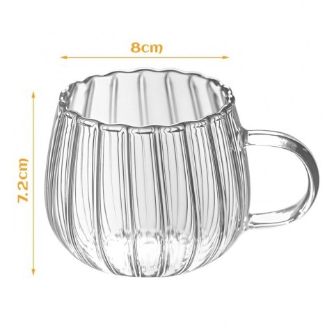 Filiżanka z falowanymi ściankami Ryflowana z uchem 400 ml 1szt SZK52