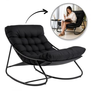 Fotel Bujany na biegunach ogrodowy do salonu tarasowy bujak kokon LEŻANKA KR38CZ