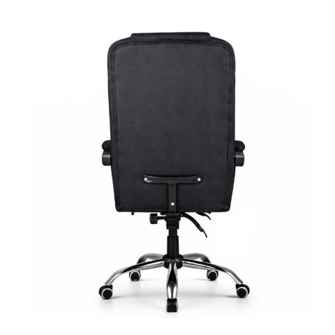 Fotel biurowy obrotowy MASTER z podnóżkiem i poduszką masującą - czarny MATERIAŁ KO32CZ