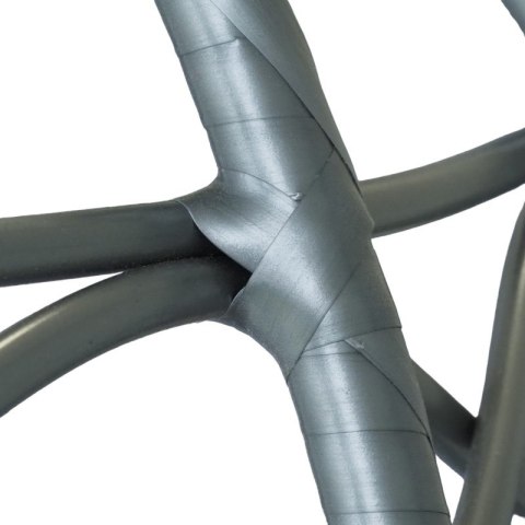 Fotel wiszący huśtawka kokon z czarnymi poduszkami KR26