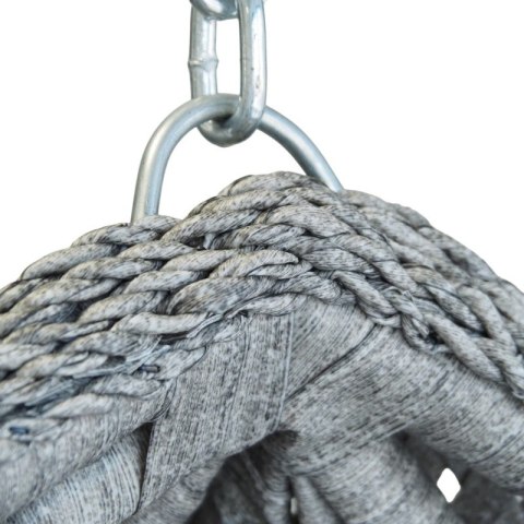 Fotel wiszący huśtawka kokon z czarnymi poduszkami KR27