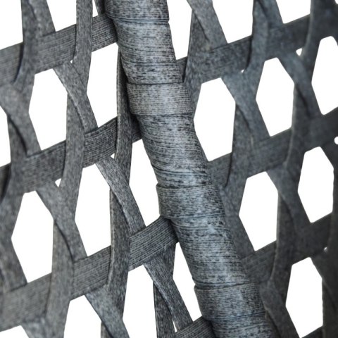 Fotel wiszący huśtawka kokon z czarnymi poduszkami KR27