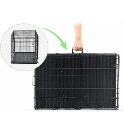 KLATKA KENNELOWA METALOWA KOJEC Transporter dla PSA KOTA, L 91x60x67cm KOT33