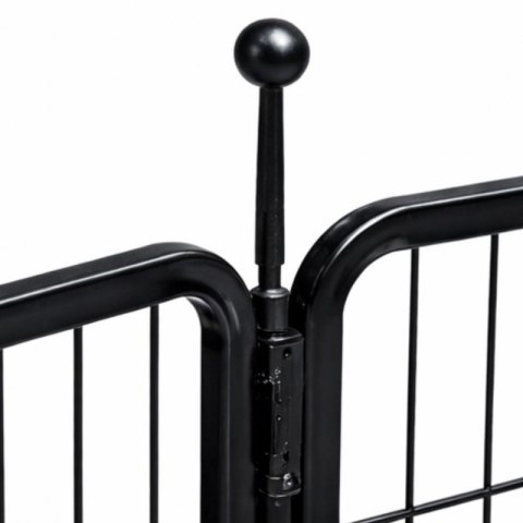 Kojec metalowy, klatka dla psa z bramką, składany wybieg, 8 paneli 80x80 KOT32