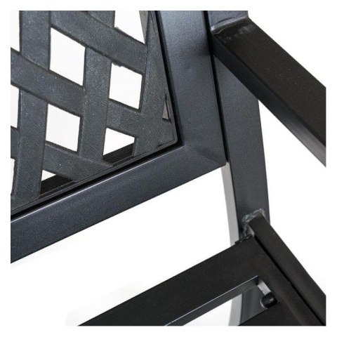 Ławka ogrodowa z oparciem, parkowa, metalowa z PCV, 118 x 50 x 75cm czarna LAW01