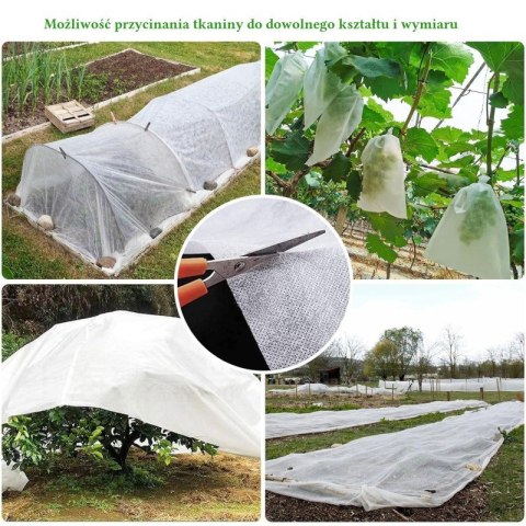 Wielozadaniowa agrowłóknina okryciowa, ogrodowa, wiosenna, biała 2,5 x 5 m OA02