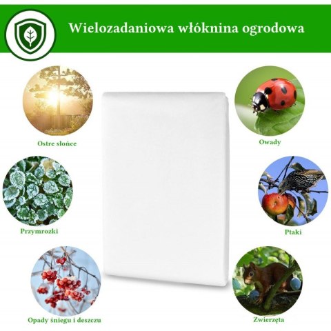 Wielozadaniowa agrowłóknina okryciowa, ogrodowa, wiosenna, biała 2,5 x 5 m OA02
