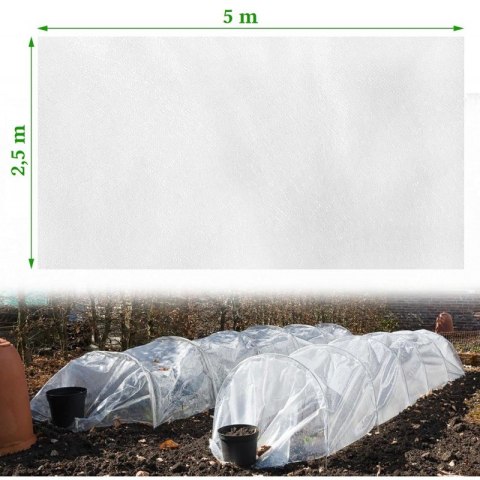 Wielozadaniowa agrowłóknina okryciowa, ogrodowa, wiosenna, biała 2,5 x 5 m OA02