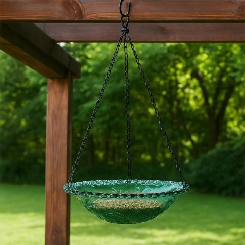 Wiszący karmnik, poidełko ogrodowe dla ptaków, misa błękitna do zabawy i kąpieli PT07