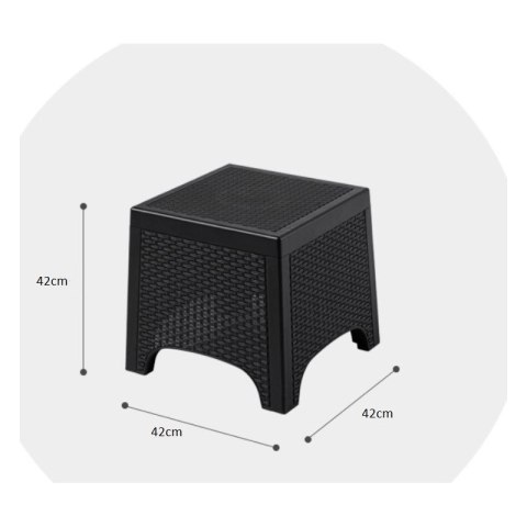 Zestaw mebli ogrodowych Bella antracyt 3w1 Stolik+2fotele imitacja rattanu SC08