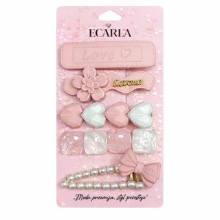 Zestaw pakiet 5w1 spinek wsuwek do włosów, dziecięcych PINK SP451