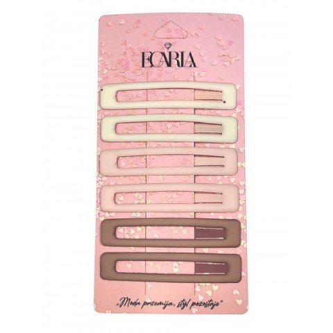 Zestaw pakiet 6w1 spinek wsuwek do włosów, pastele, róż PINK SP453