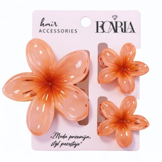 Zestaw spinek do włosów klamer 3w1, kwiat omre XL + 2 szt. mini spinek SP419