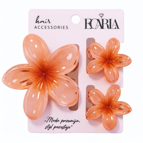 Zestaw spinek do włosów klamer 3w1, kwiat omre XL + 2 szt. mini spinek SP419
